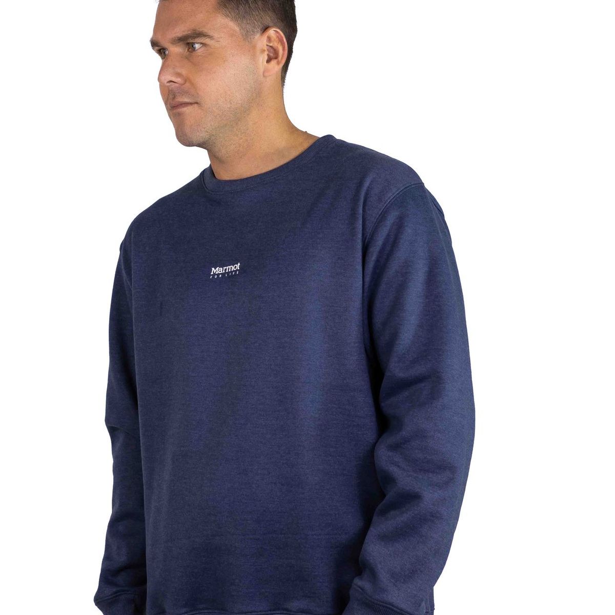 MARMOT - Polerón Hombre Mini Logo Crew Azul Marmot