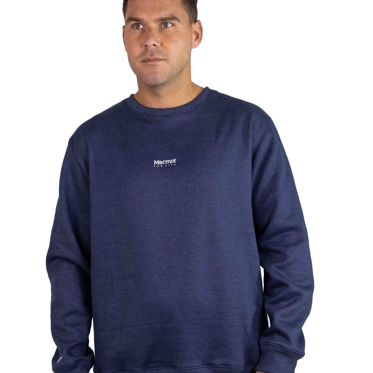 MARMOT - Polerón Hombre Mini Logo Crew Azul Marmot