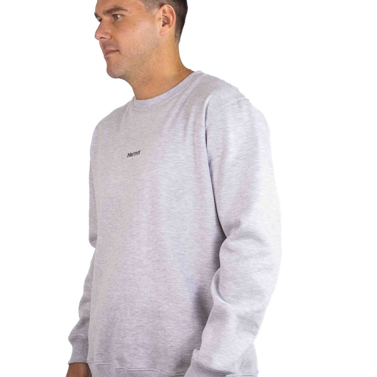 MARMOT - Polerón Hombre Mini Logo Crew Gris Marmot