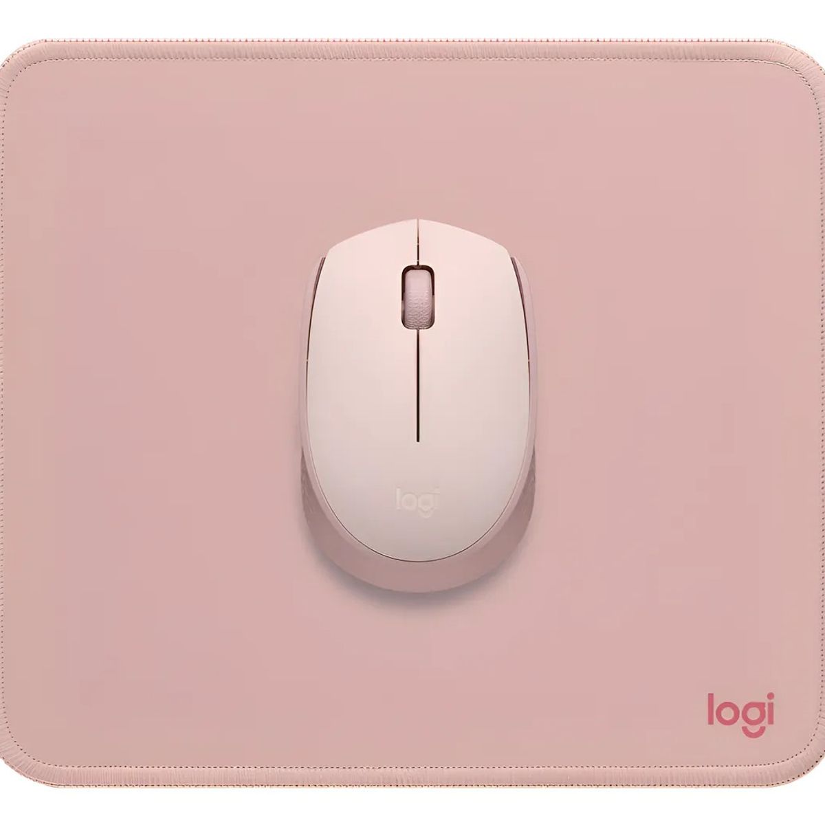LOGITECH - Kit Mouse M170 Inalámbrico Rosa + Mousepad Studio