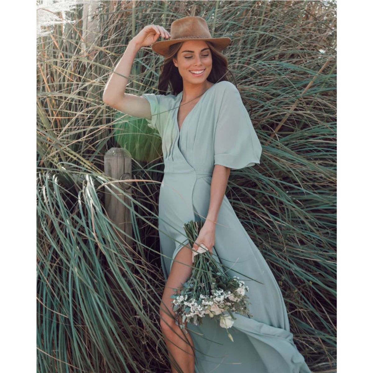 MI PLACARD - Vestido Largo de Fiesta Leandra Verde Olivo