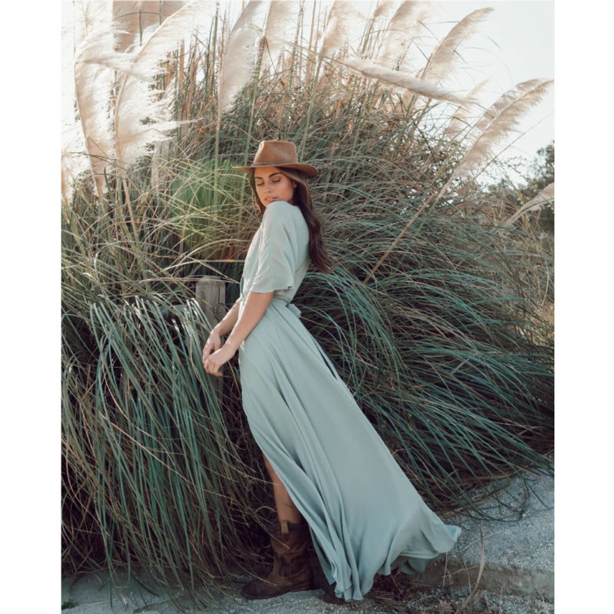 MI PLACARD - Vestido Largo de Fiesta Leandra Verde Olivo