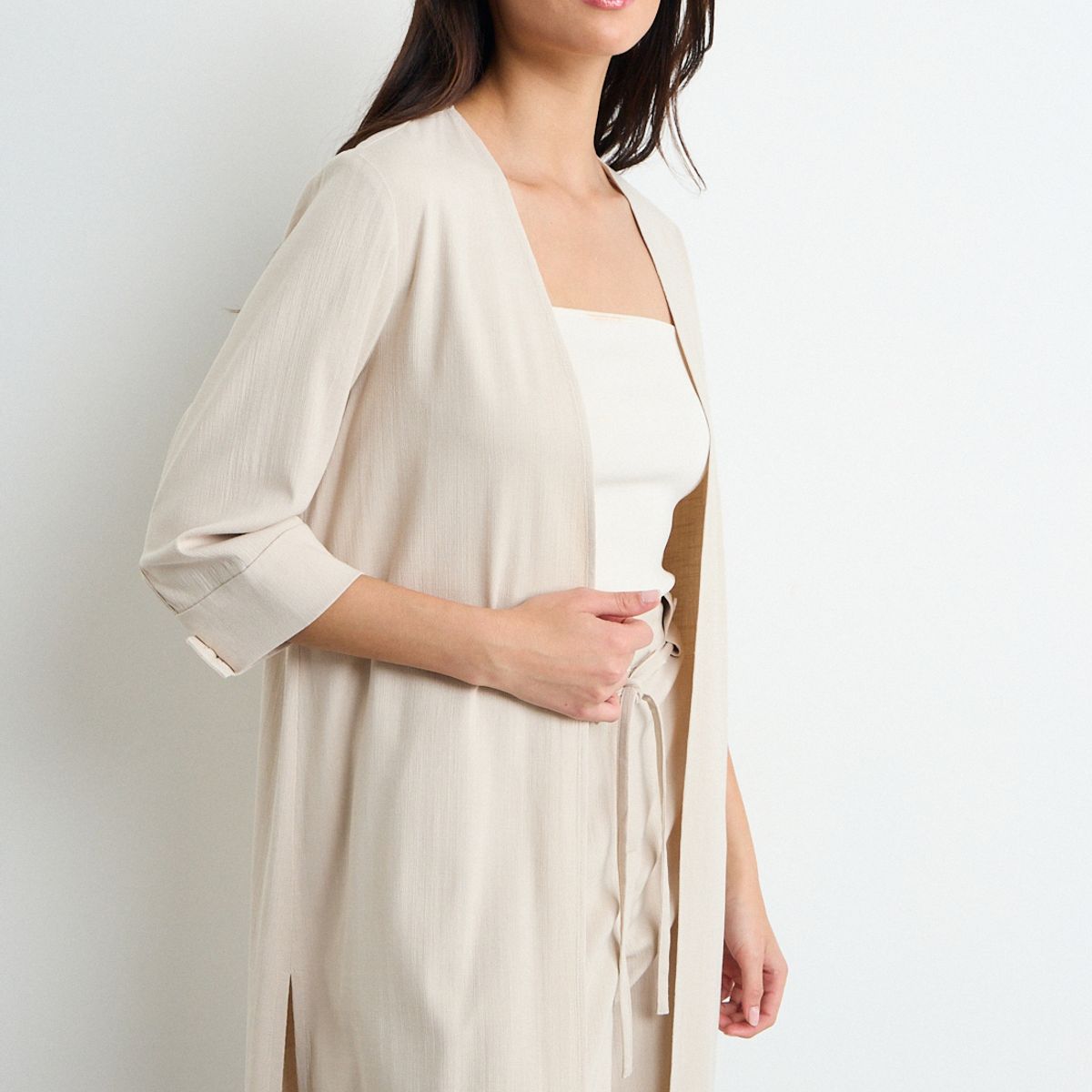 IO - Tapado Liso Mujer Beige Io