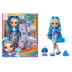 RAINBOW HIGH - Muñeca moderna Skyler Blue con kit de limo y mascota