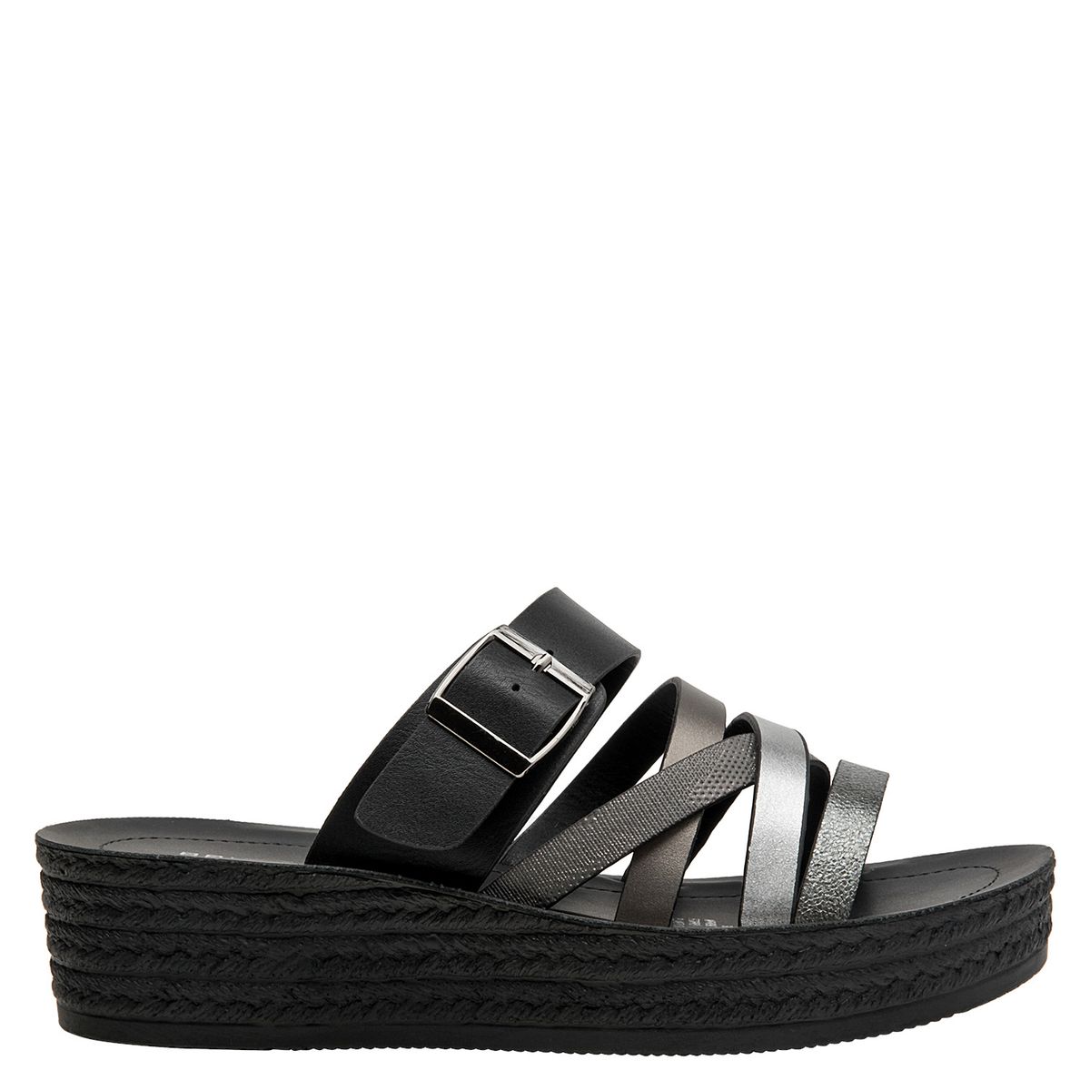 BRUNO ROSSI - Sandalia Mujer Casual Negro Bruno Rossi