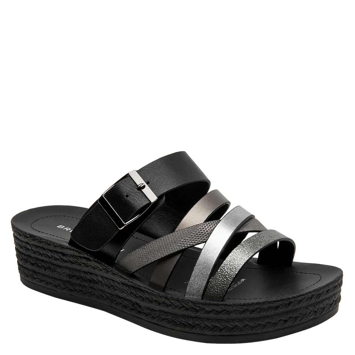 BRUNO ROSSI - Sandalia Mujer Casual Negro Bruno Rossi