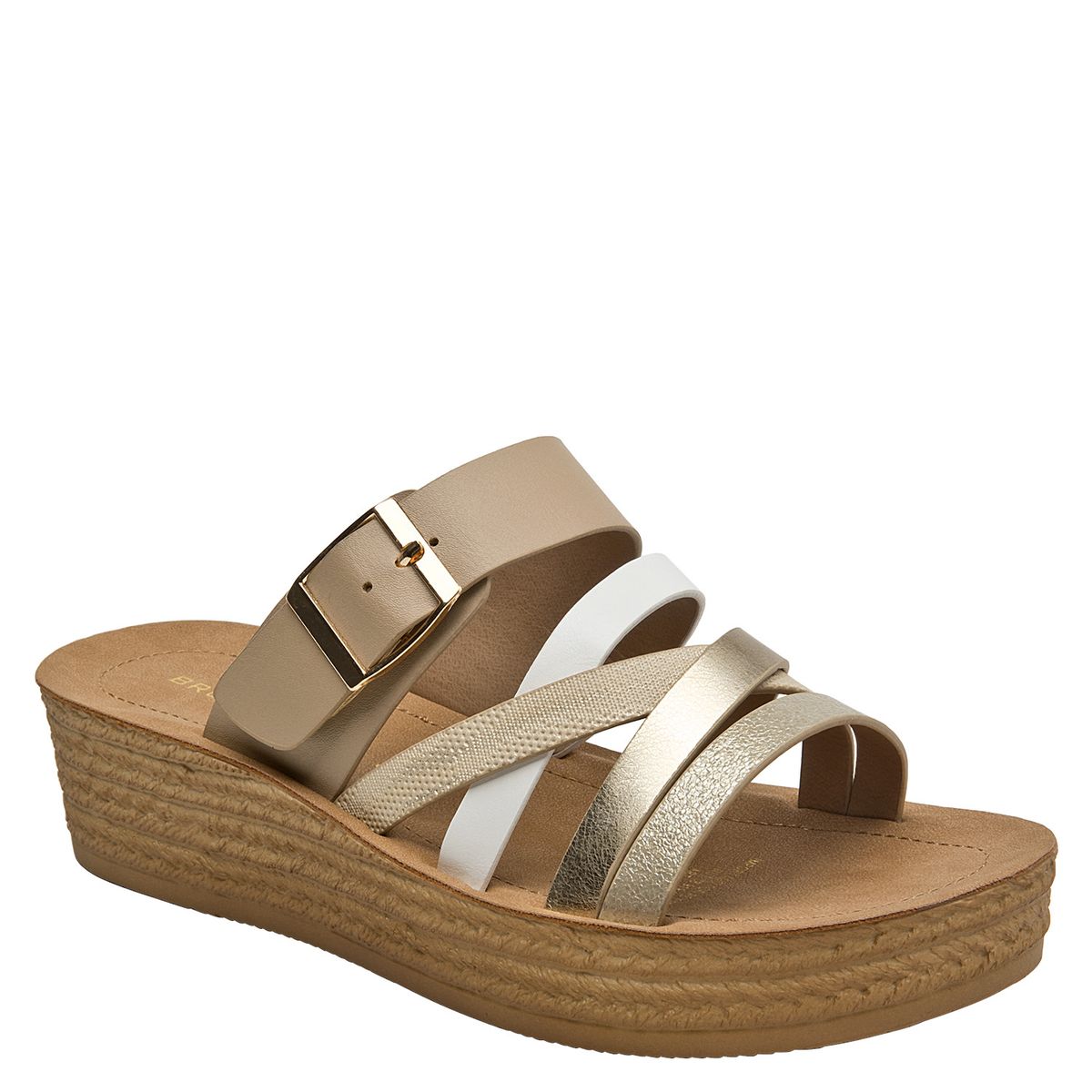 BRUNO ROSSI - Sandalia Mujer Casual Beige Bruno Rossi