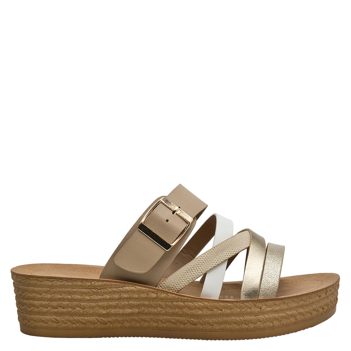 BRUNO ROSSI - Sandalia Mujer Casual Beige Bruno Rossi