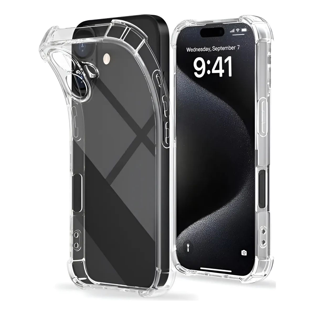 GENERICO - CARCASA TRANSPARENTE ANTIGOLPE REFORZADA PARA IPHONE 16