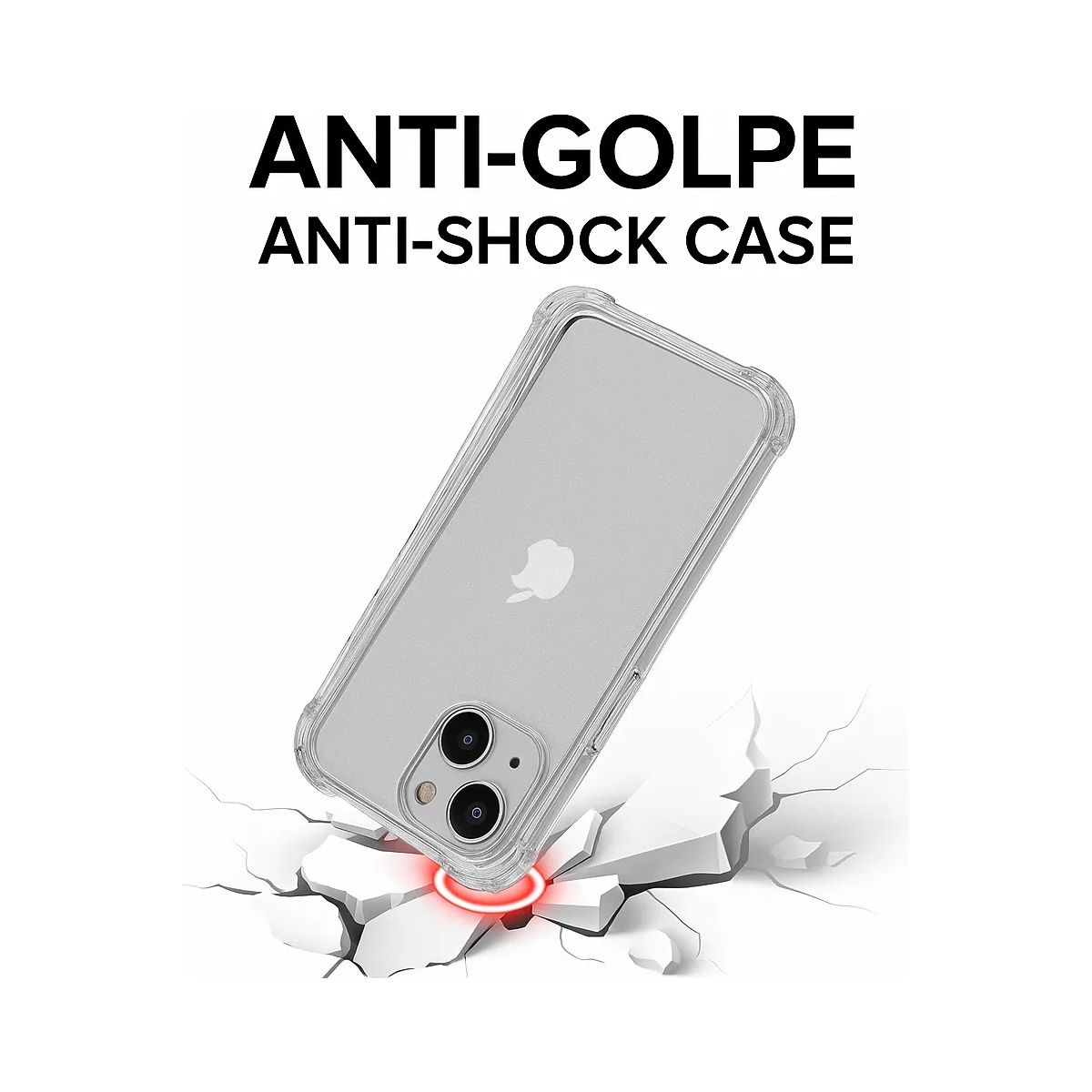 GENERICO - CARCASA TRANSPARENTE ANTIGOLPE REFORZADA PARA IPHONE 17 PRO MAX