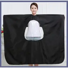 GENERICO - Capa Barbero Estilista Cubridor Cabello Corte Negra