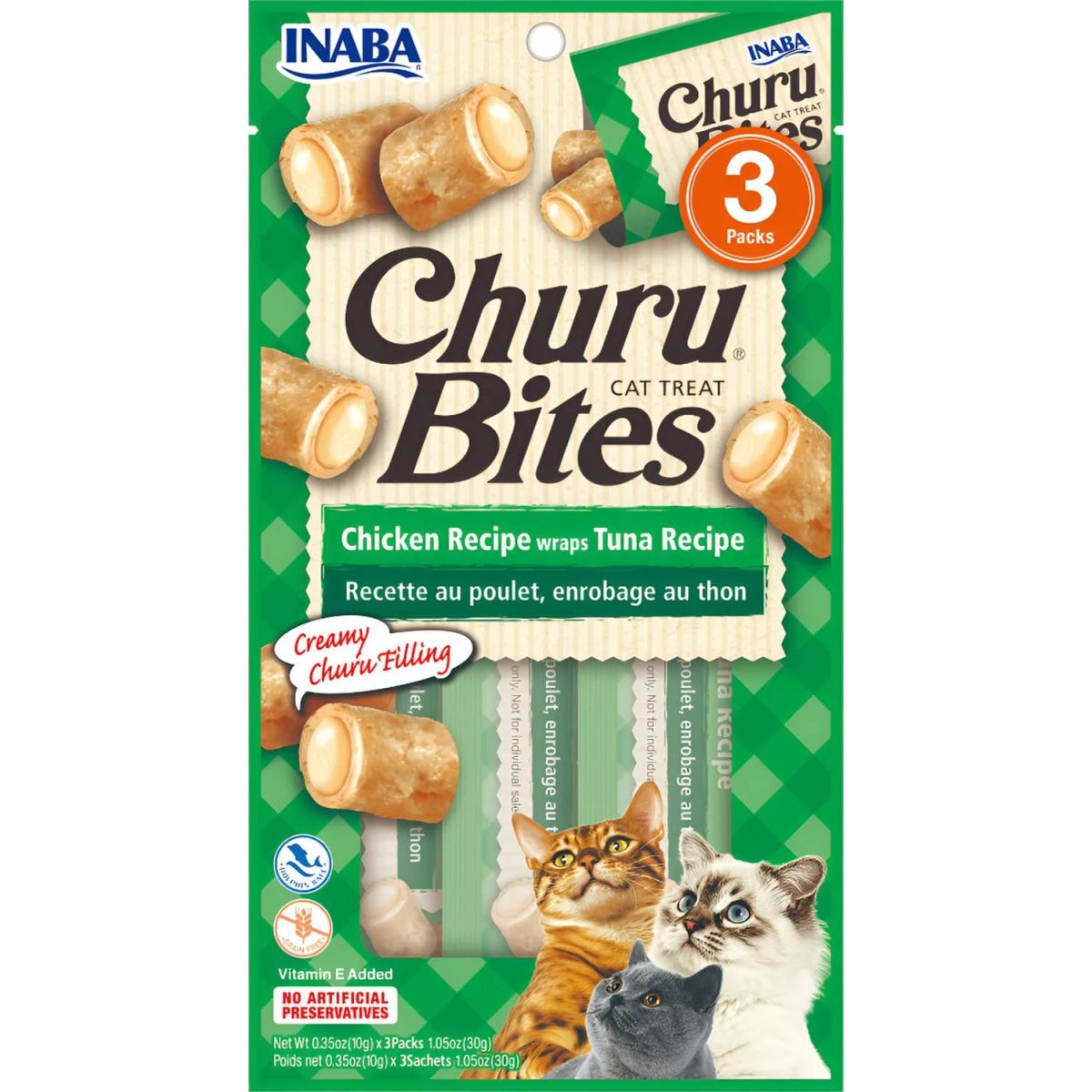INABA - Inaba Snack Suplemento Para Gato Churu Bites Cat Treat 30g - Verde
