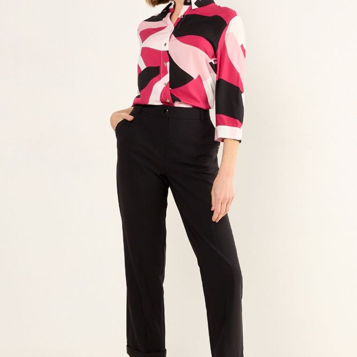 MA GRIFFE - Pantalon Formal Mujer Negro Magriffe