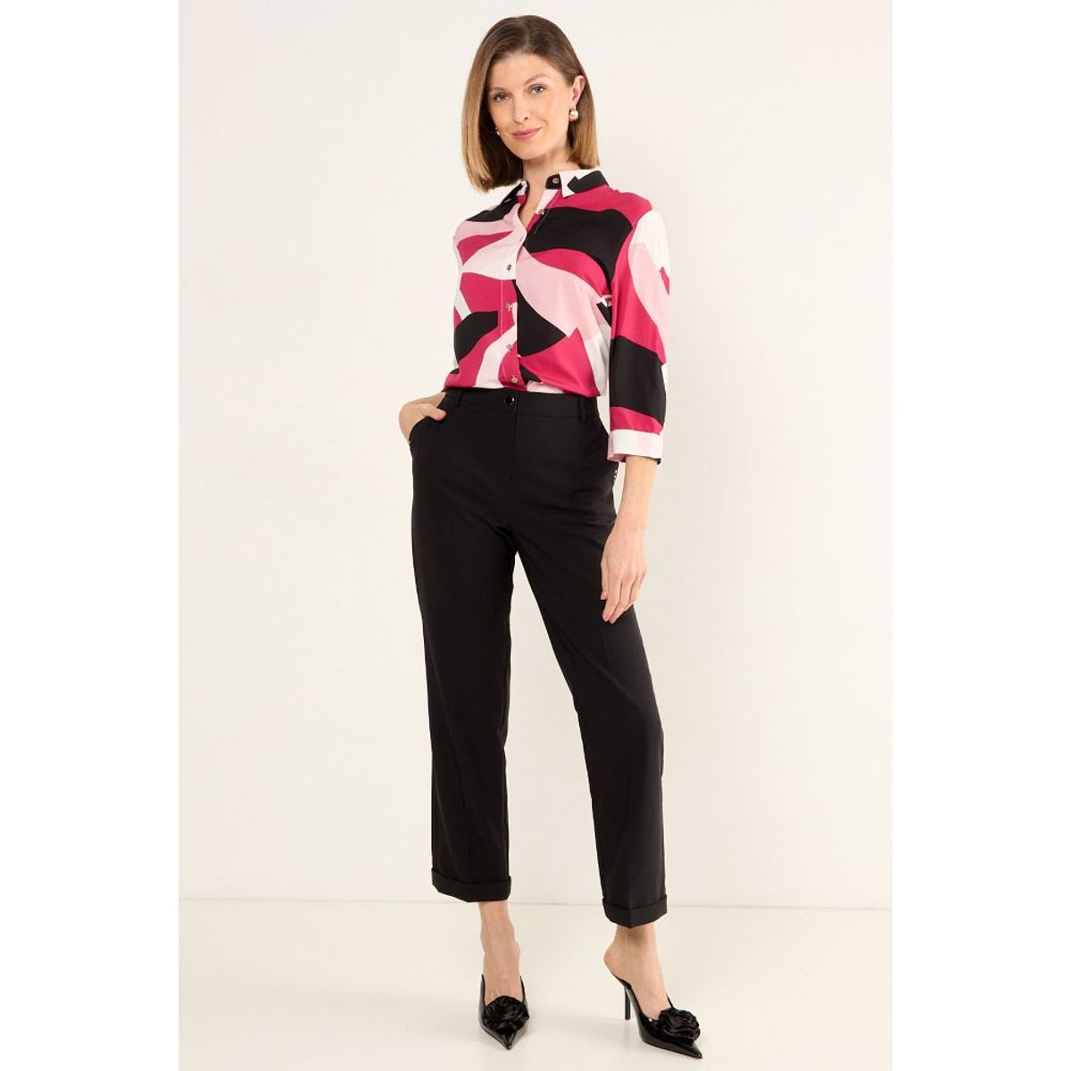 MA GRIFFE - Pantalon Formal Mujer Negro Magriffe