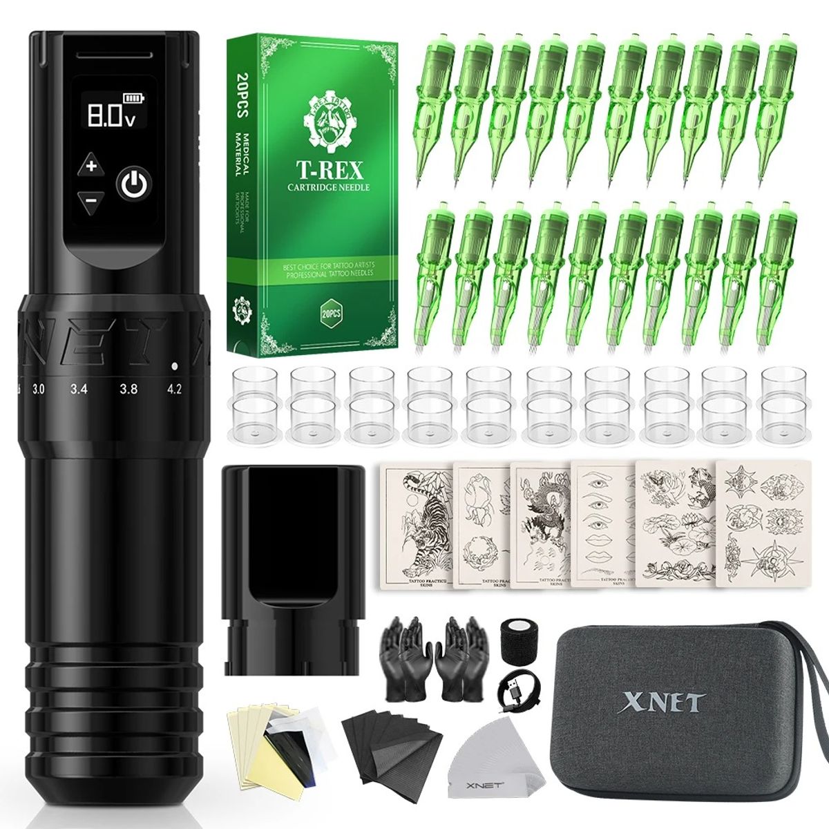 GENERICO - Máquina De Tatuar Xnet Flux Max Inalámbrica 7h Gris