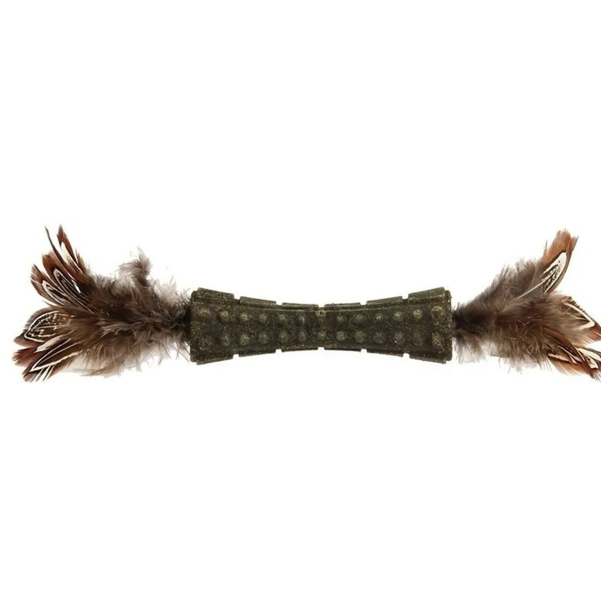 GIGWI - Juguete Para Gatos Johnny Stick Doble Plumas Catnip Gigwi Café