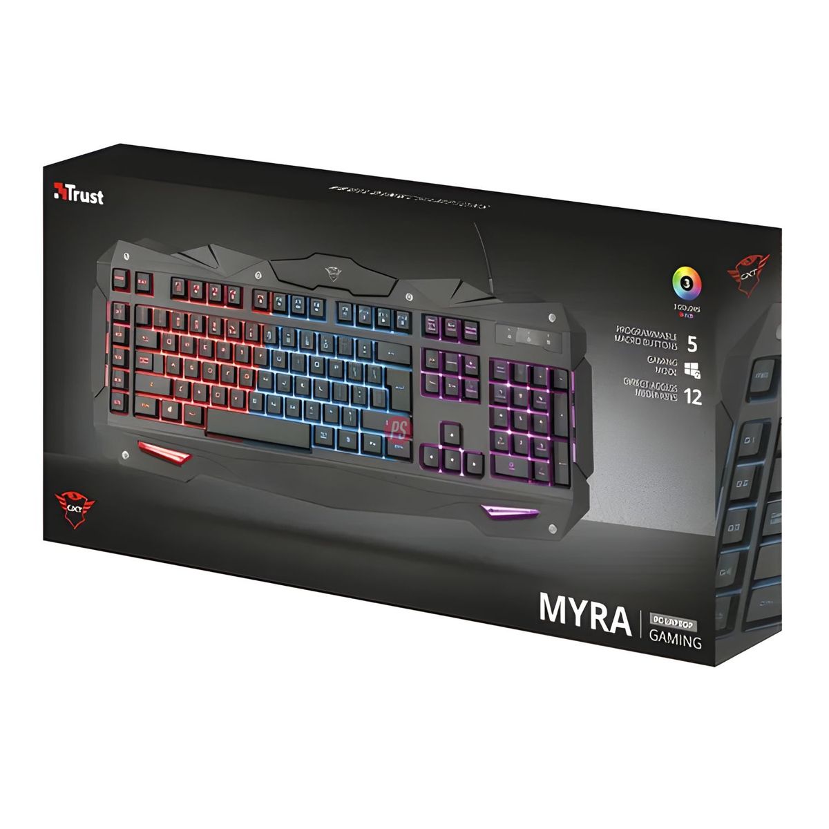 TRUST - Teclado Gamer Trust GXT 840 Myra LED con Macros - PS
