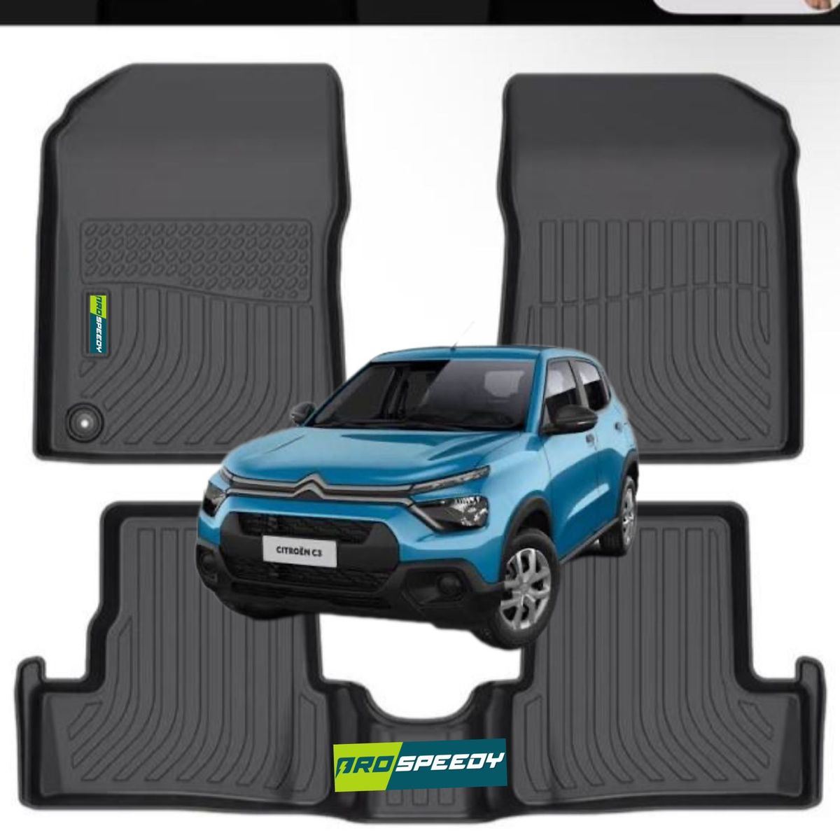 GENERICO - PISOS CALCE PERFECTO PROSPEEDY CITROEN C3 2024+ SIN POSAPIES 3PIEZAS