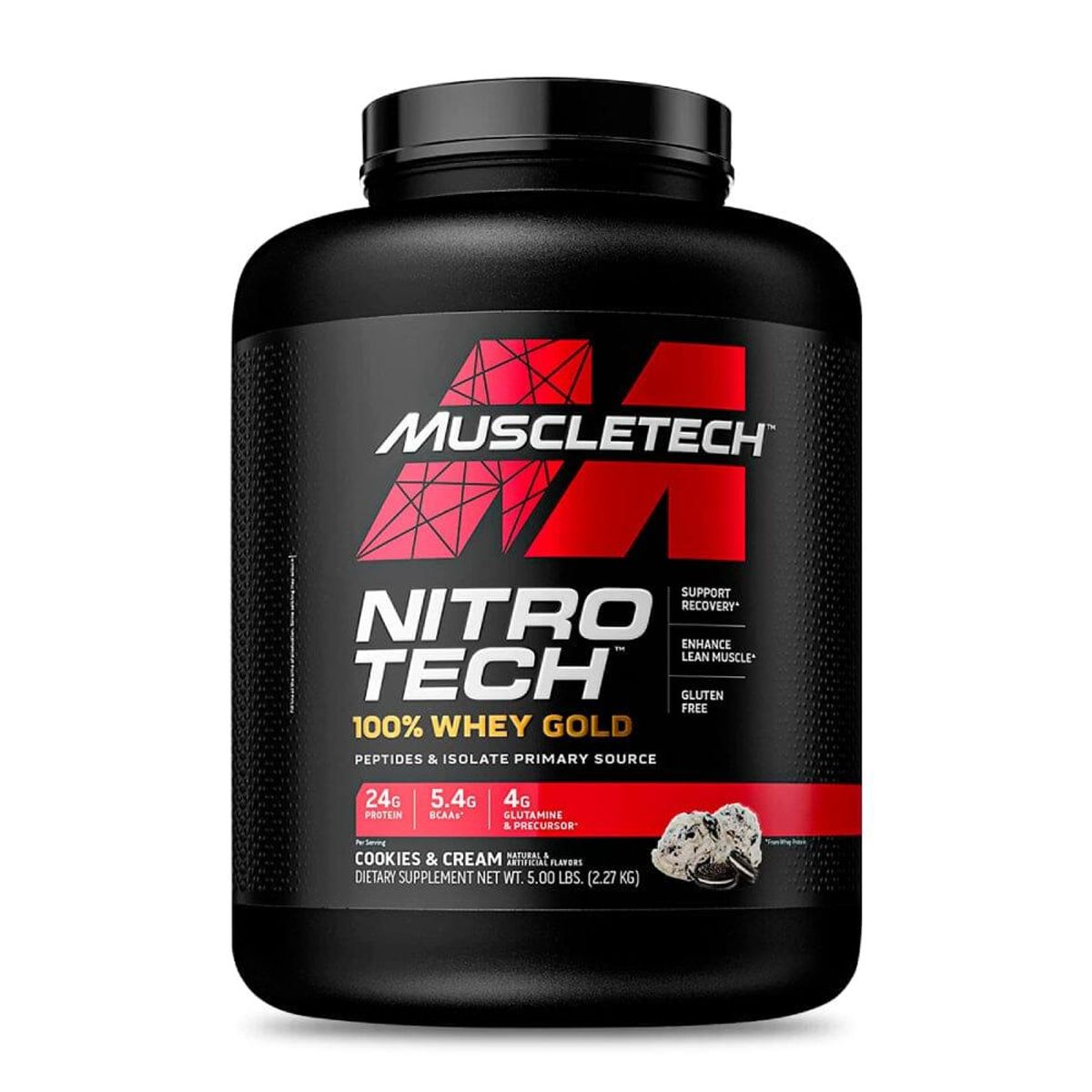 MUSCLETECH - Nitro Tech 100% Whey Gold  5 lbs - Cookies and cream