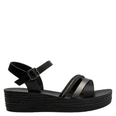 BRUNO ROSSI - Sandalia Mujer Casual Negro