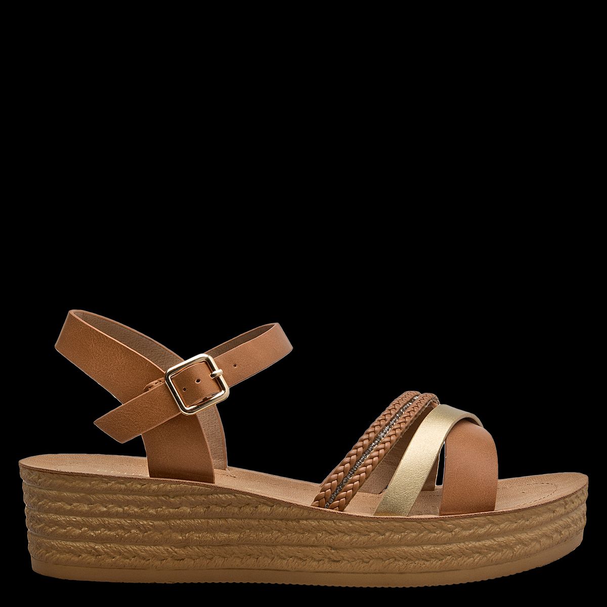 BRUNO ROSSI - Sandalia Mujer Casual Marrón claro Bruno Rossi