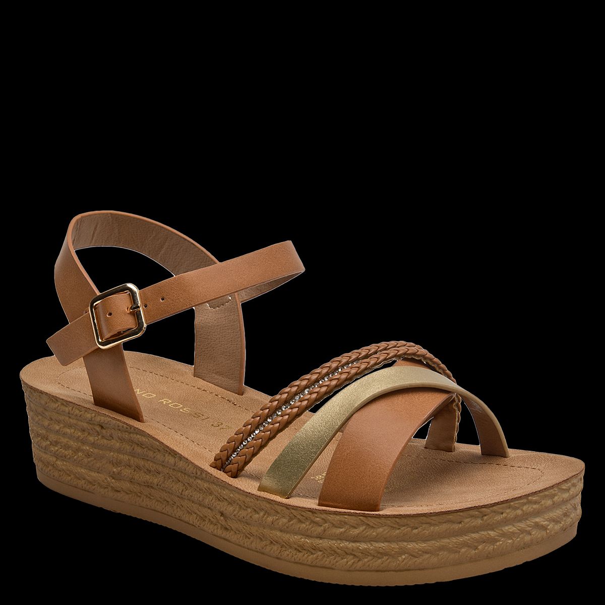 BRUNO ROSSI - Sandalia Mujer Casual Marrón claro Bruno Rossi