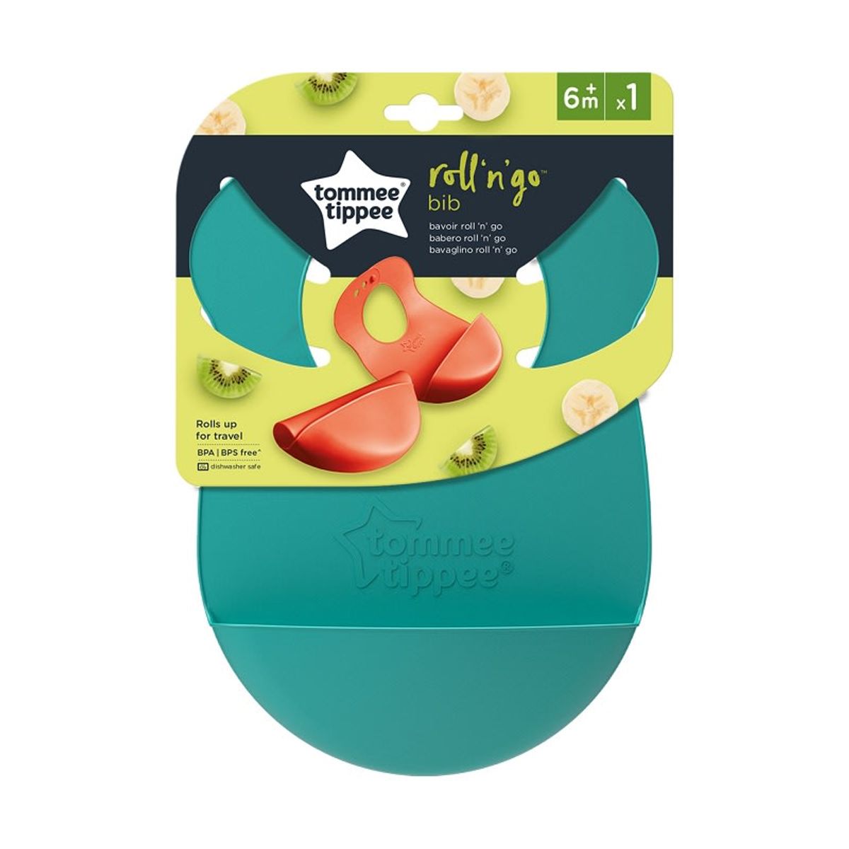 TOMMEE TIPPEE - BABERO DE SILICONA ENROLLABLE CON ATRAPA MIGAS