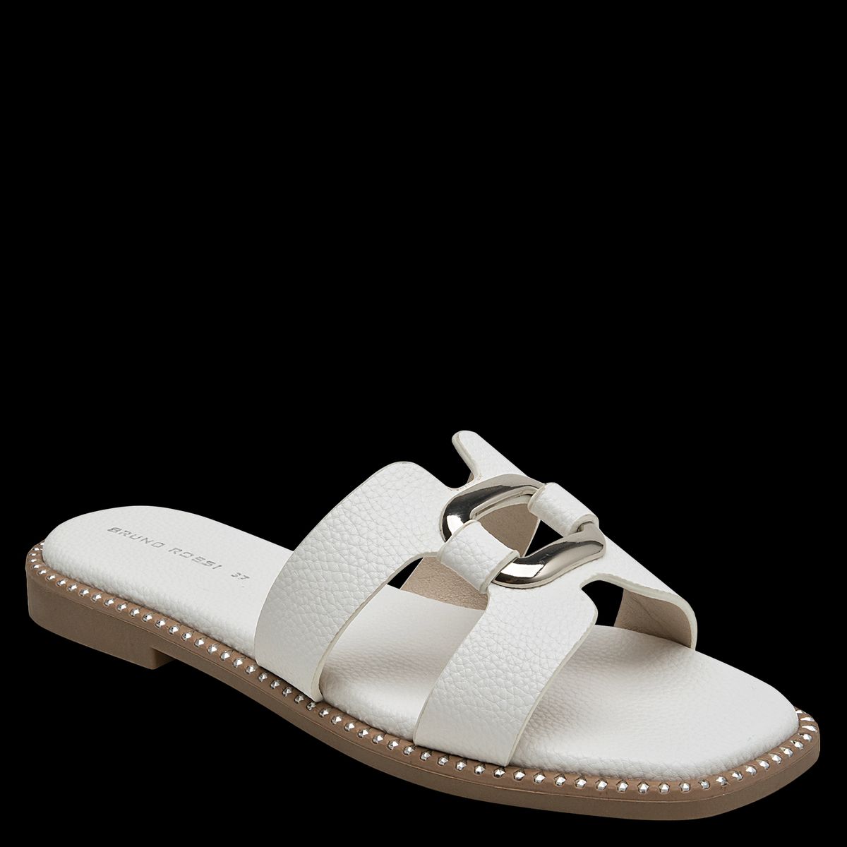BRUNO ROSSI - Sandalia Mujer Casual Blanco Bruno Rossi