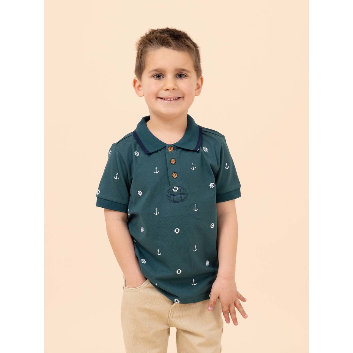 HUSH PUPPIES - Polera Niño Bonn Celeste HUSH PUPPIES