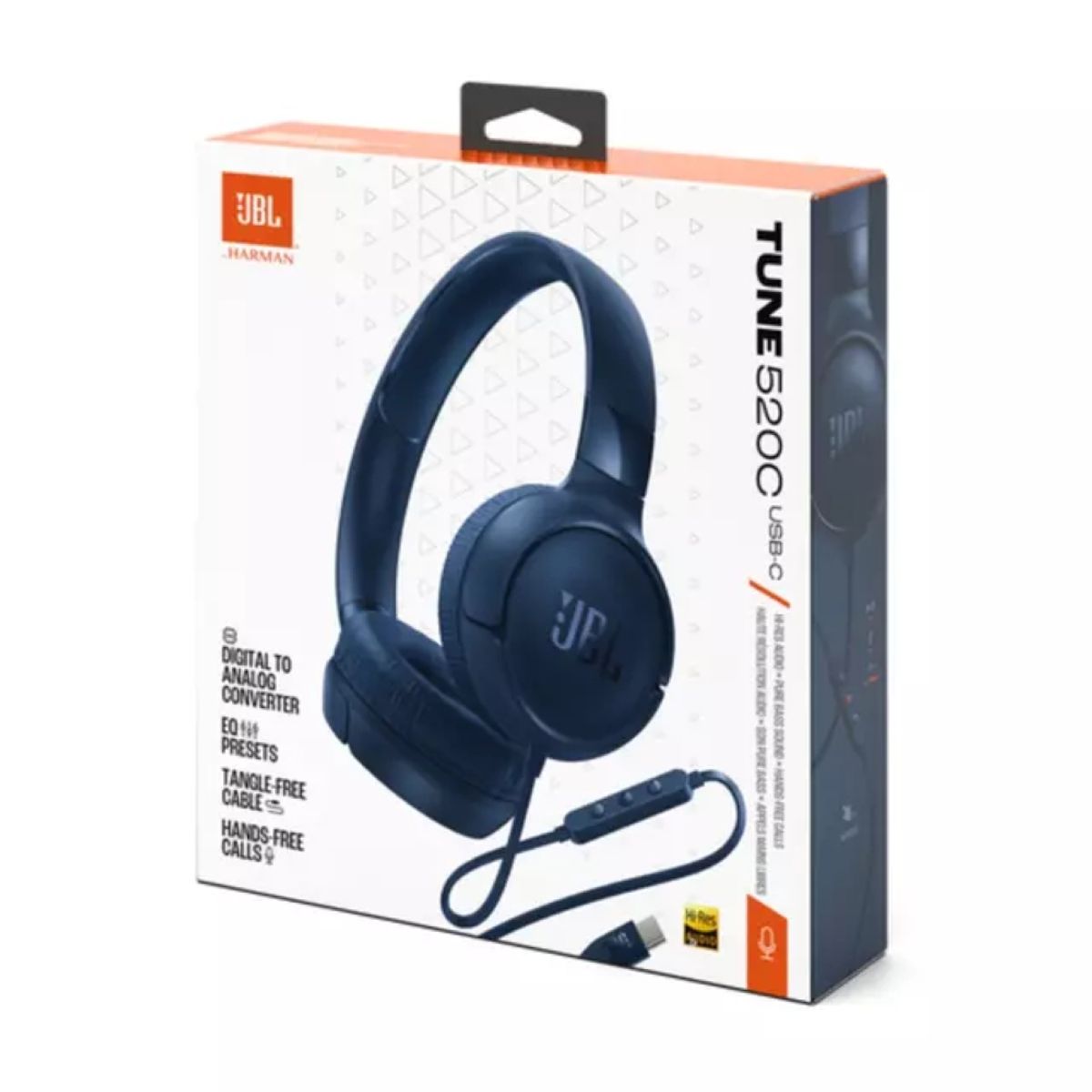 JBL - Audífonos JBL Tune 520C Wired USB-C Azul