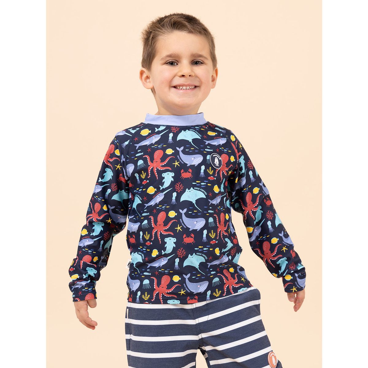 HUSH PUPPIES - Traje de Baño Niño Lucka Azul HUSH PUPPIES