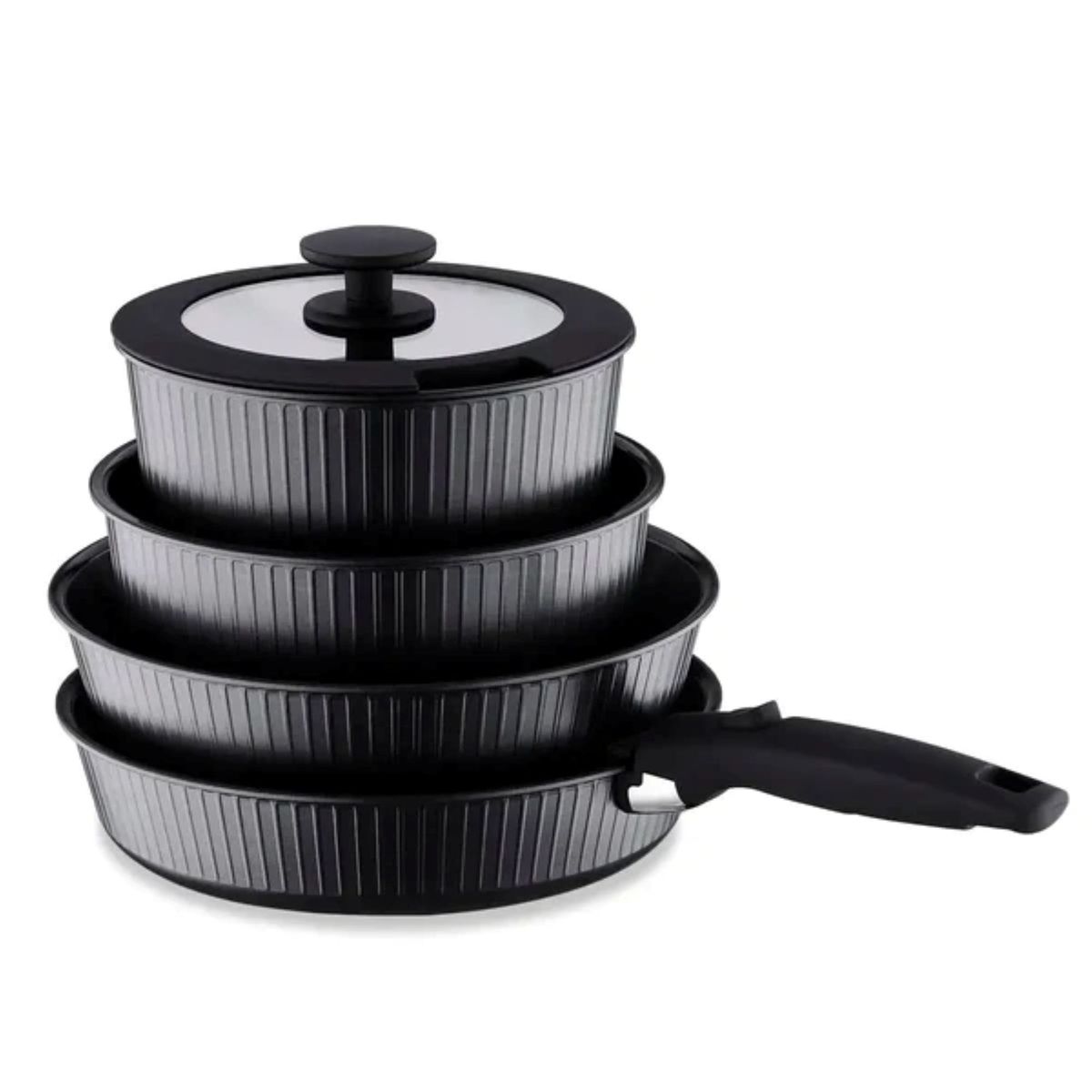 KORKMAZ - Bateria NOVA PRATIKA 7pcs Negra