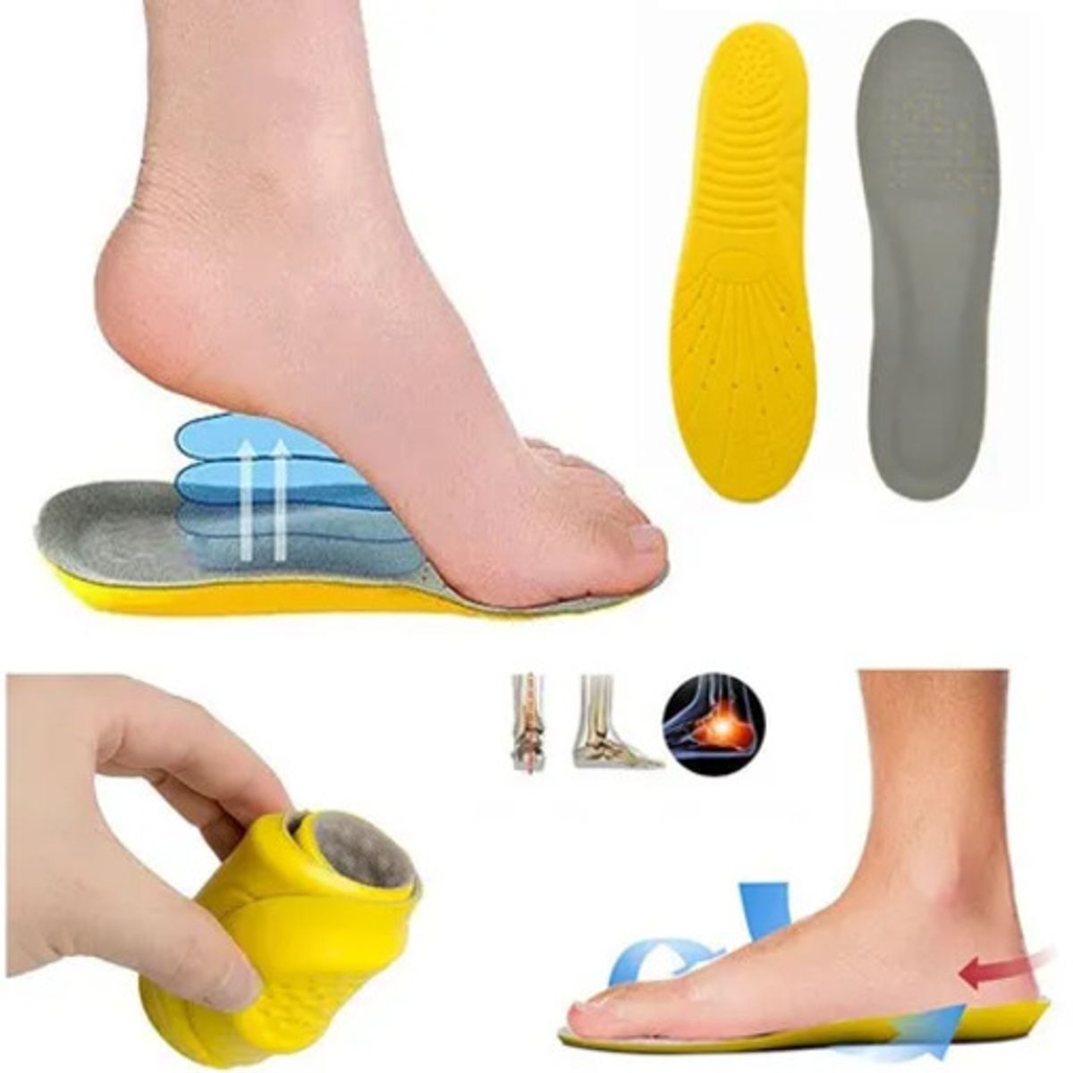 GENERICO - Par Plantillas con Soporte para Arco del Pie Recortable Nº 35 al 40