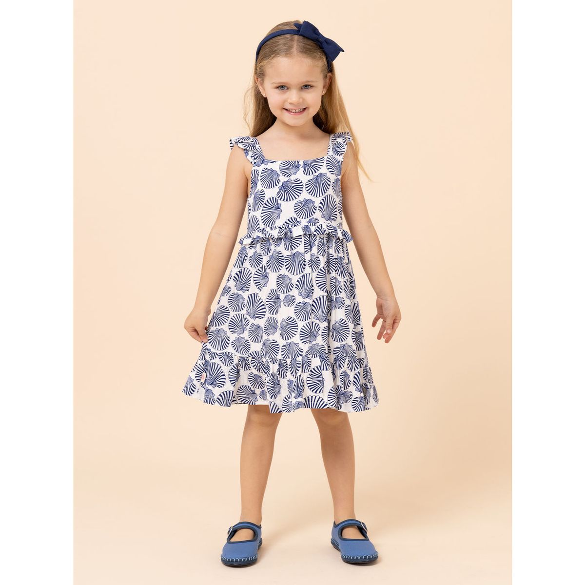 HUSH PUPPIES - Vestido Niña Amelia Azul HUSH PUPPIES