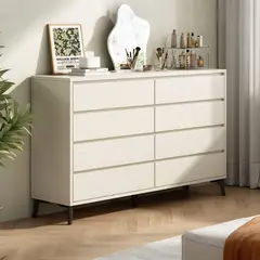 GENERICO - Buffet Aparador Nordico 8 Cajones Melamina 117x40x94