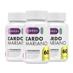 GENERICO - Cardo Mariano Alcachofa Diente De Leon 800 Mg Pack 3 frascos Nibray Vital