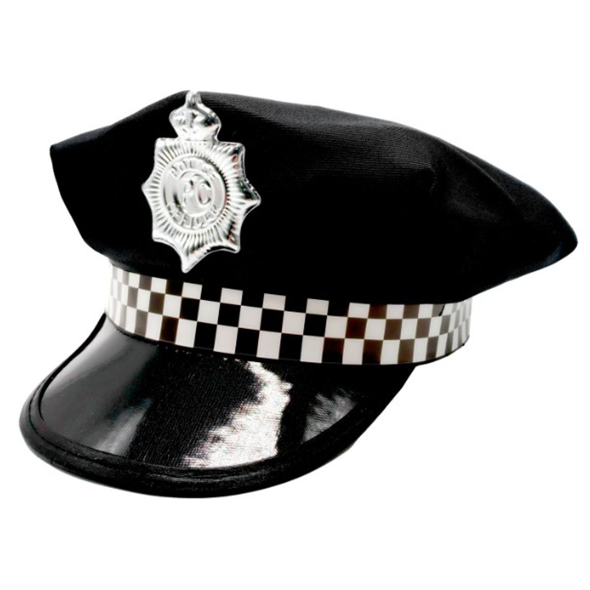 GENERICO - SOMBRERO ADULTO POLICIA NEGRO X1UNI