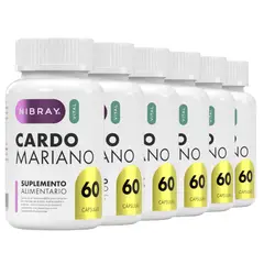 GENERICO - Cardo Mariano Alcachofa Diente De Leon 800 Mg Pack 6 frascos Nibray Vital