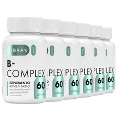 GENERICO - Complejo B L-triptofano Magnesio Y Zinc 60 Caps Pack 6 Frascos Nibray Vital