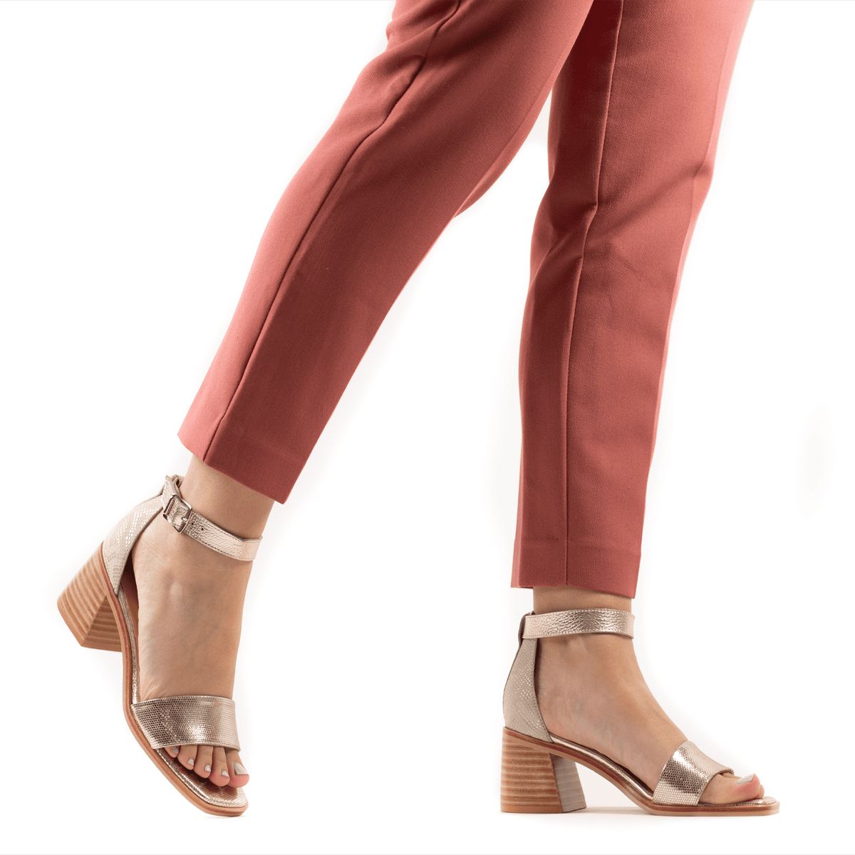 BURANO - Sandalia Taco Medio Burano Rio Oro