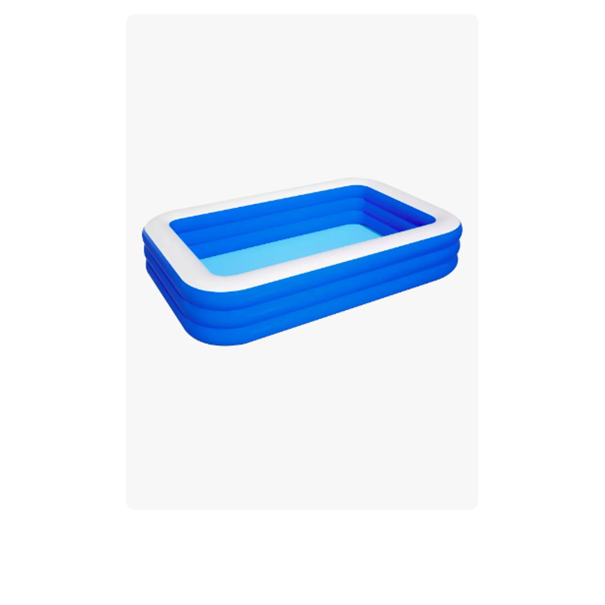 GENERICO - Piscina Inflable Rectangular + Inflador 15010550cm Color Azul