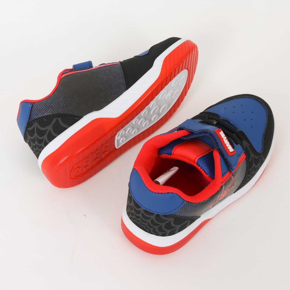 MARVEL - Zapatillas con luces Niño Negro Araña Spiderman Marvel