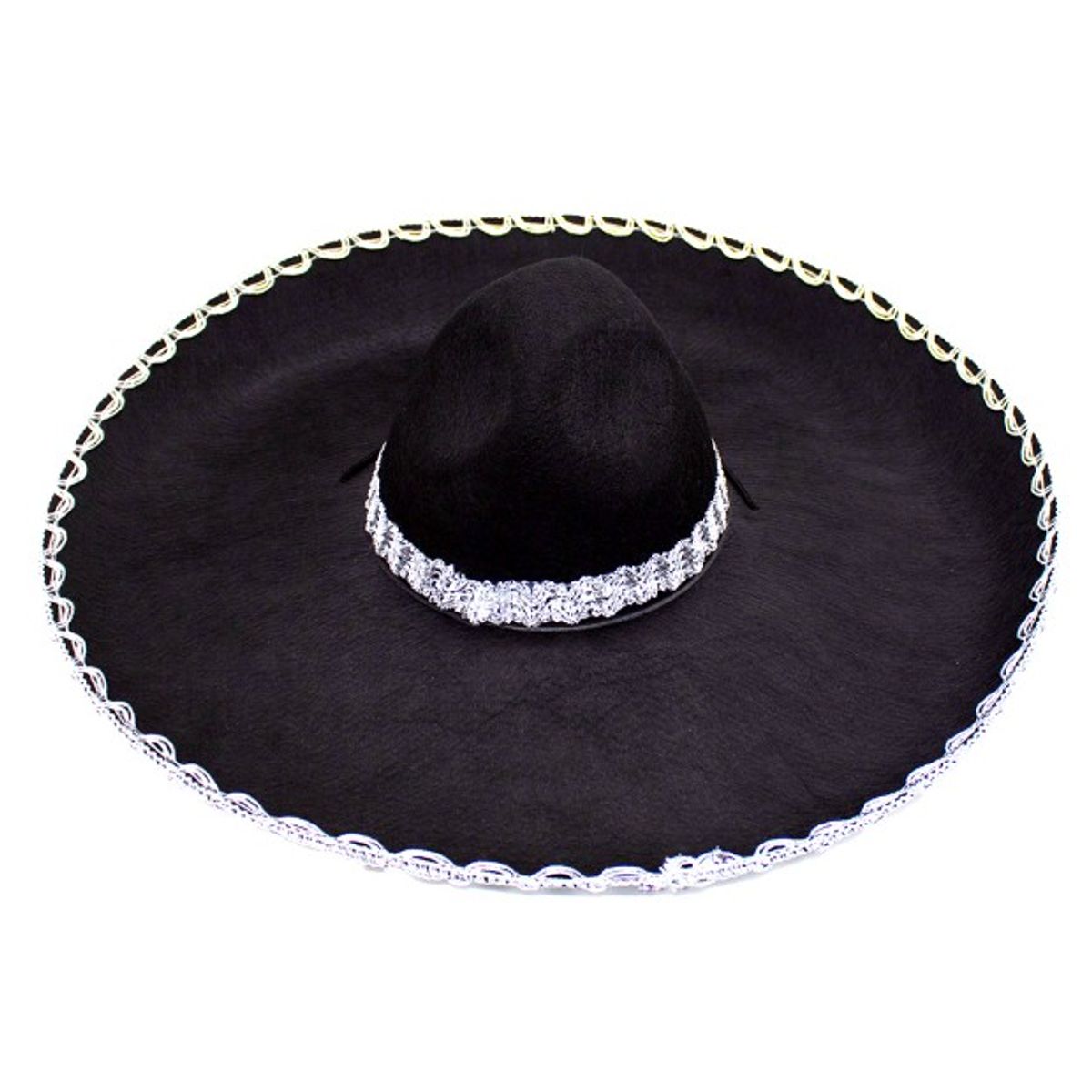 GENERICO - SOMBRERO MEXICANO NEGRO GRANDE X1 UNI