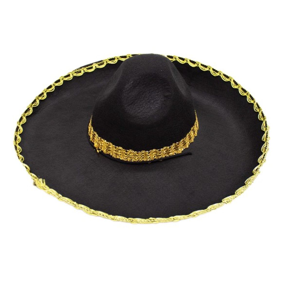 GENERICO - SOMBRERO MEXICANO NEGRO MEDIANO X1 UNI