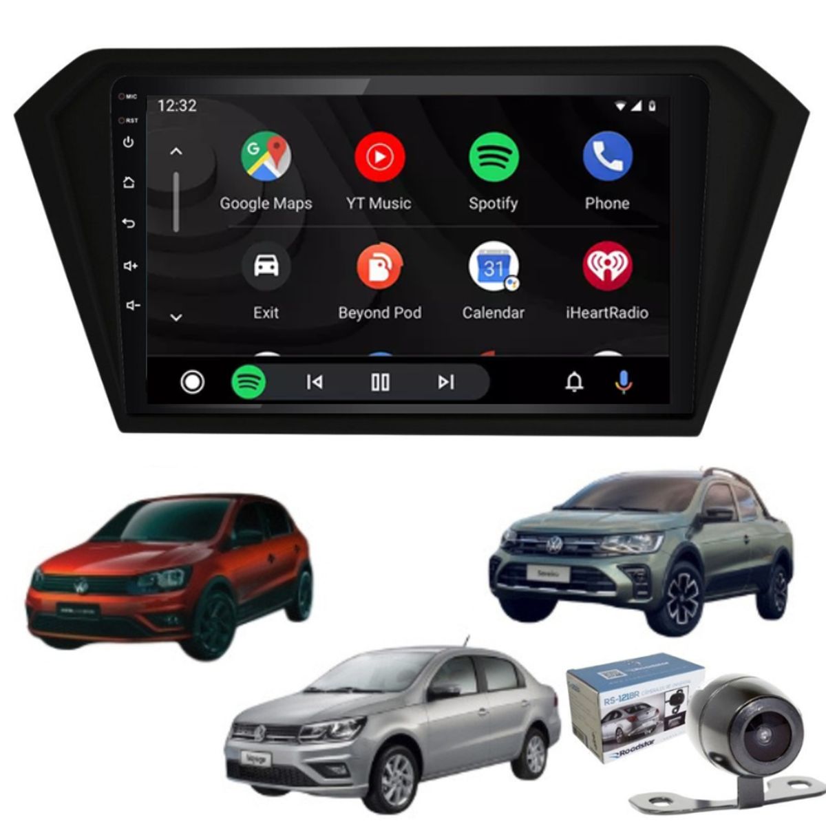 OEM - Radio Android Auto Carplay Gol Voyage Saveiro +2016 -2gb+32gb