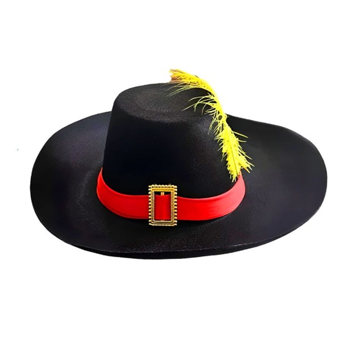 GENERICO - SOMBRERO PLUMA AMARILLA X1 UNI