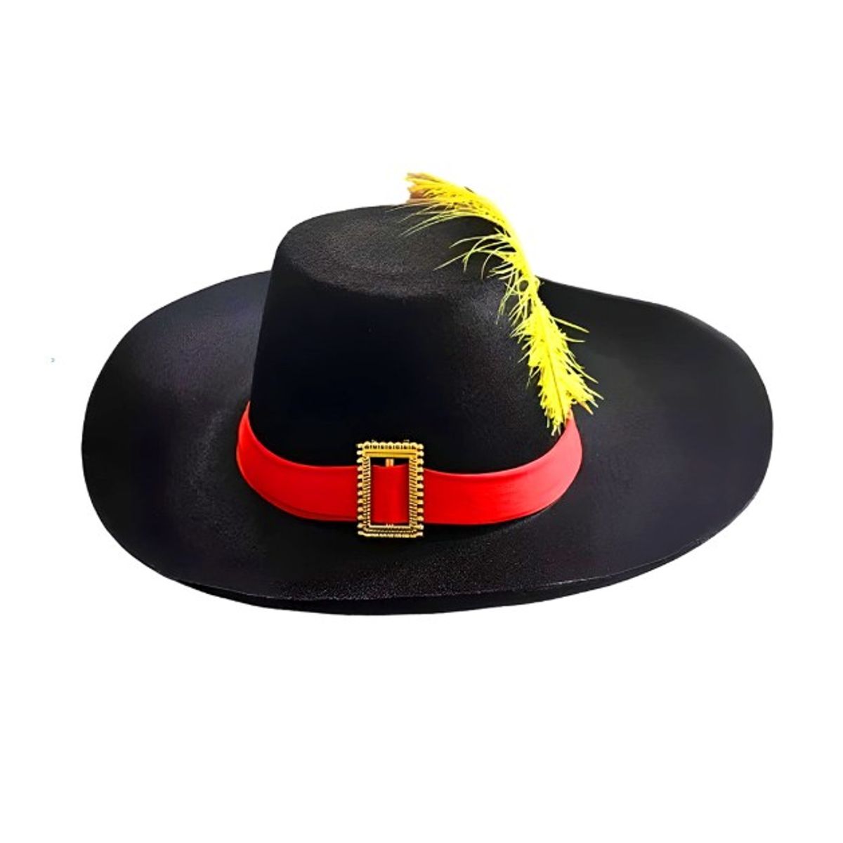 GENERICO - SOMBRERO PLUMA AMARILLA X1 UNI