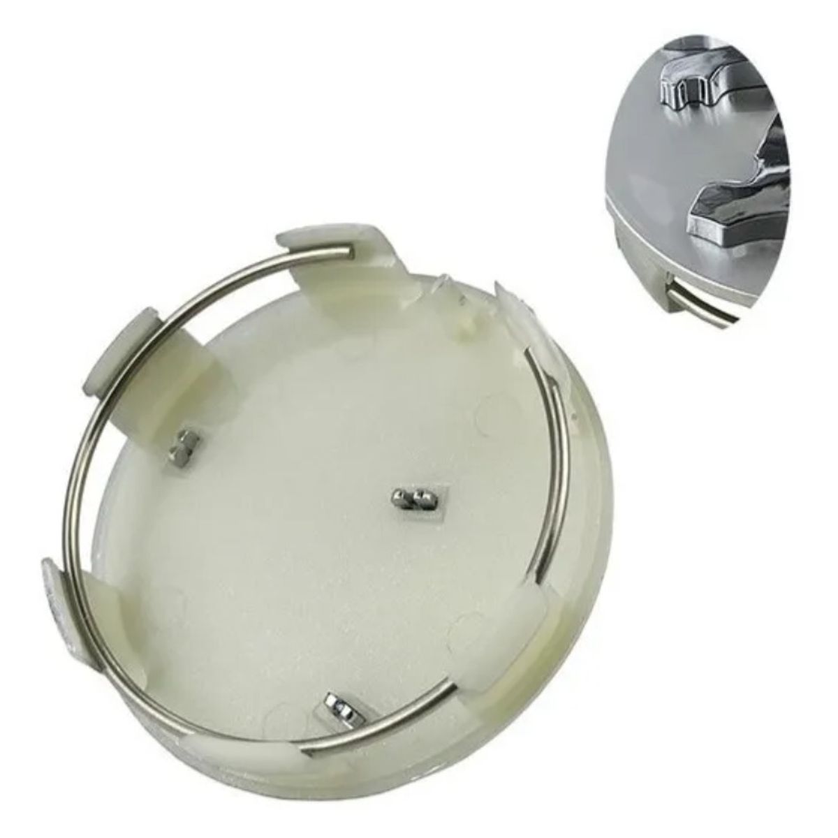 GENERICO - 1 Tapa Centro de Llanta para Peugeot 60mm Plateado