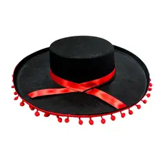 GENERICO - SOMBRERO POMPOM ROJO X1 UNI