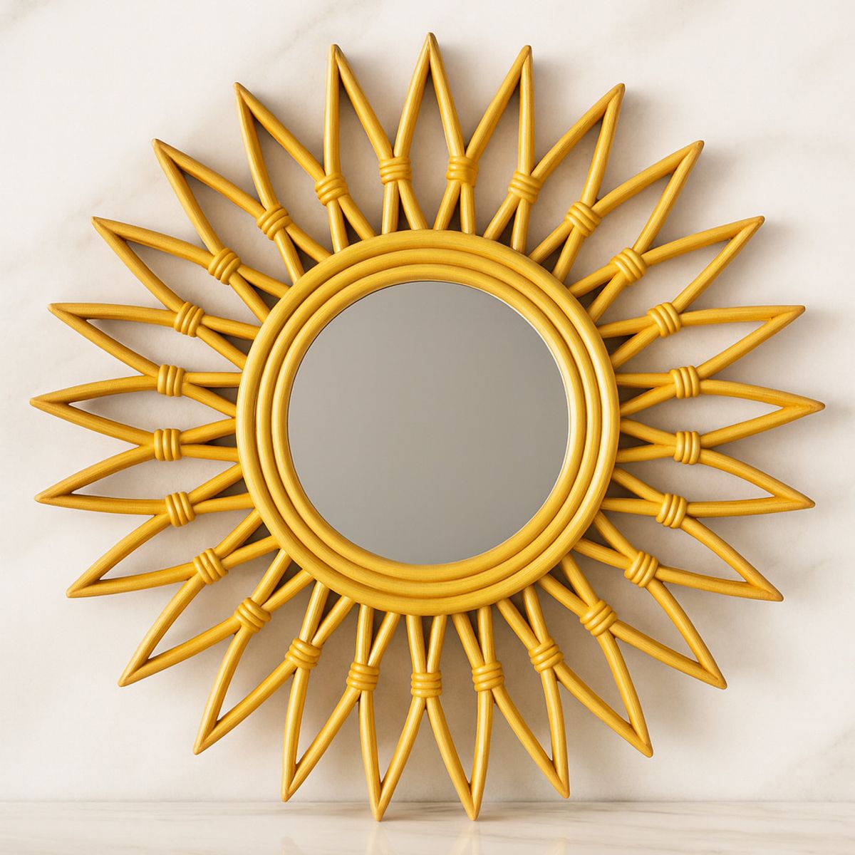 GENERICO - Espejo Redondo Sol Moderno 50x50x25cm
